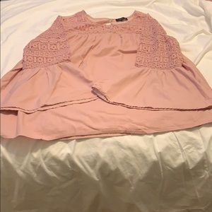 Lane Bryant pink peasant bell sleeve 14/16